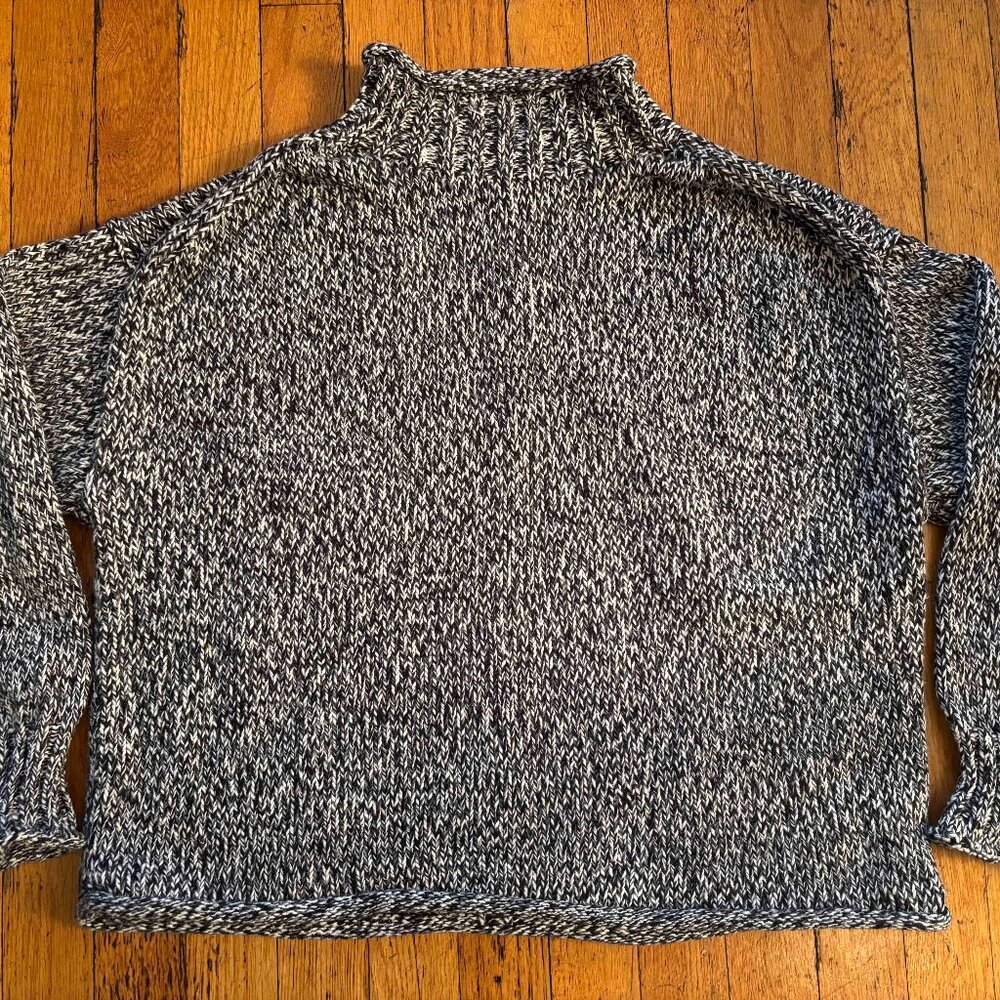 J. Crew 2025 Rollneck Black Marl